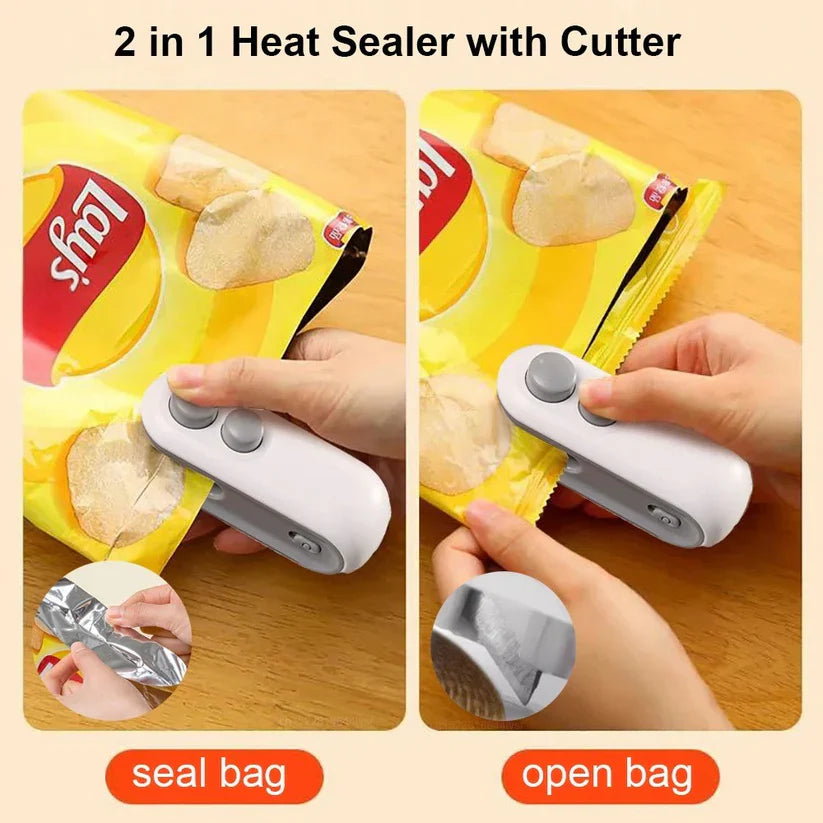 Scelleuse de sacs 2 en 1 – Portable et rechargeable