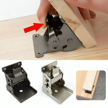 SteelLock™ – 90° Auto-Locking Folding Furniture Hinges (Set of 2)