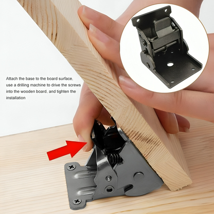 SteelLock™ – 90° Auto-Locking Folding Furniture Hinges (Set of 2)