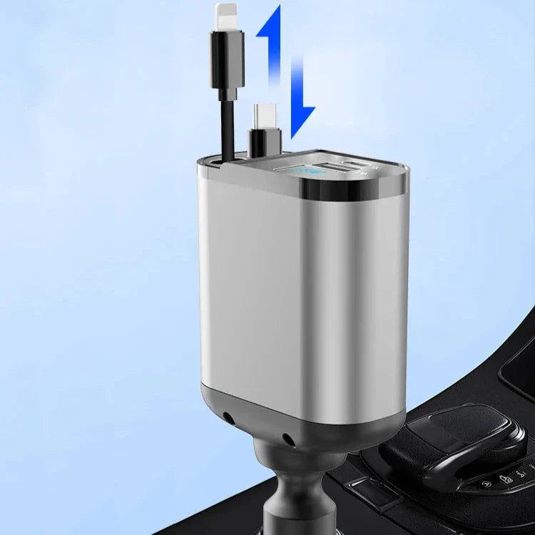 VoltCharge™ – Fast Car Charger with Dual Smart USB Ports 4-in-1
