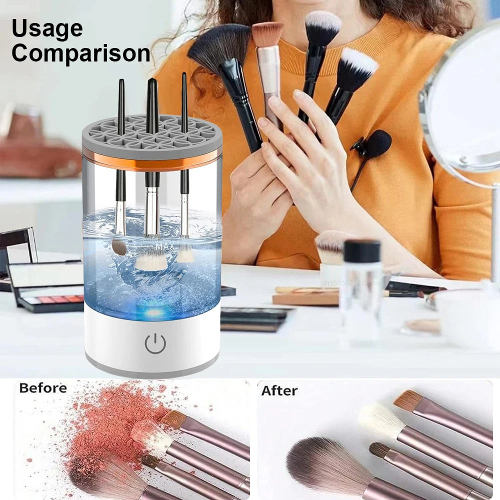 GlamSpin™ – Nettoyeur automatique de pinceaux de maquillage électriques