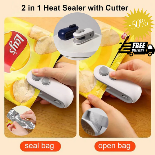 Scelleuse de sacs 2 en 1 – Portable et rechargeable