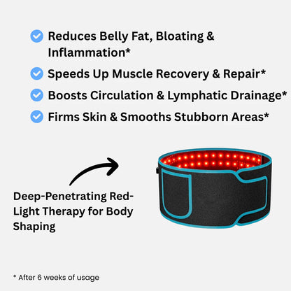 LumaCore™ — Red Light Therapy Belt for Natural Toning & Core Relief