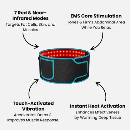 LumaCore™ — Red Light Therapy Belt for Natural Toning & Core Relief