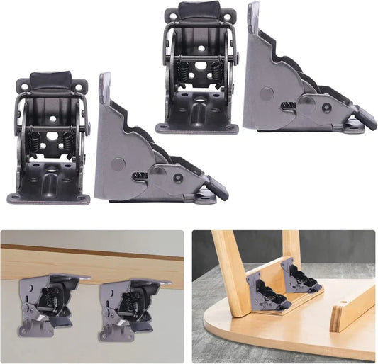 SteelLock™ – 90° Auto-Locking Folding Furniture Hinges (Set of 2)