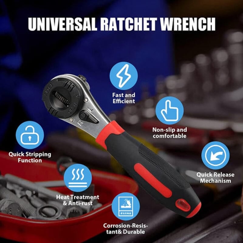 BoltMaster™ – 360° Adjustable Ratchet Wrench
